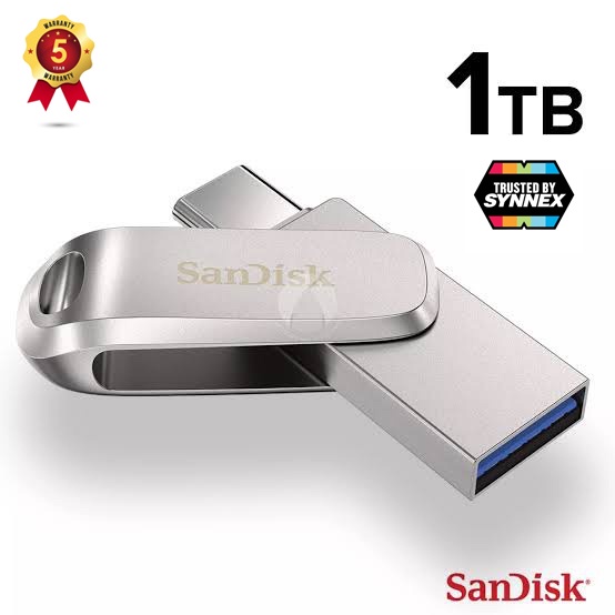 แฟลชไดรฟ์ SanDisk Ultra® Dual Drive Luxe USB Type-C 1TB (SDDDC4-1T00-G46) สินค้ารับประกันศูนย์ SYNNE
