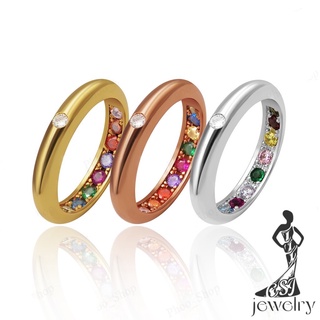 CSJ Jewelry แหวนซ้อนทรัพย์ เงิน,ทอง,นาค มีพลอยสีด้านใน สวยมาก โชคดี