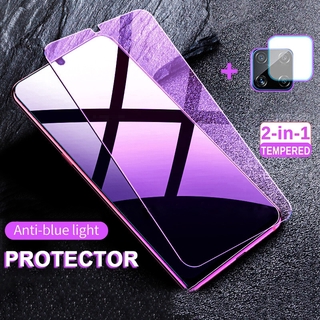 ฟิล์มกระจกนิรภัยกันรอยหน้าจอ และกล้องหลัง ป้องกันแสงสีฟ้า สําหรับ Realme C12 C3 C11 C15 6 5 3 2 X2 Pro XT 6i 5i 5s C2 C1