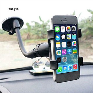 Universal Rotating Flexible Pipe Cell Phone Holder Car Windshield Sucker Mount for GPS