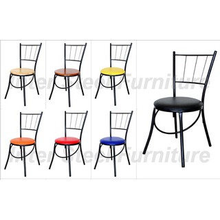 Inter Steel CH888BK เก้าอี้เหล็ก ใช้งานอเนกประสงค์เก้าอี้กินข้าว รุ่น CH888 โครงสีดำ Diner chair steel chair