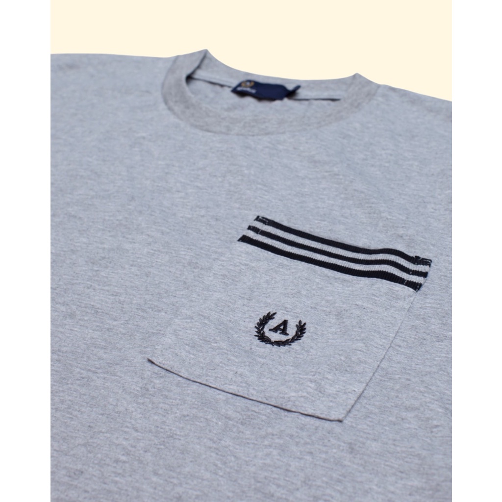 เสื้อคอกลมผู้ชายมีกระเป๋า (มี6 สีสวยๆให้เลือก) ขลิบกระเป๋าและแขน ผ้าคอต ...