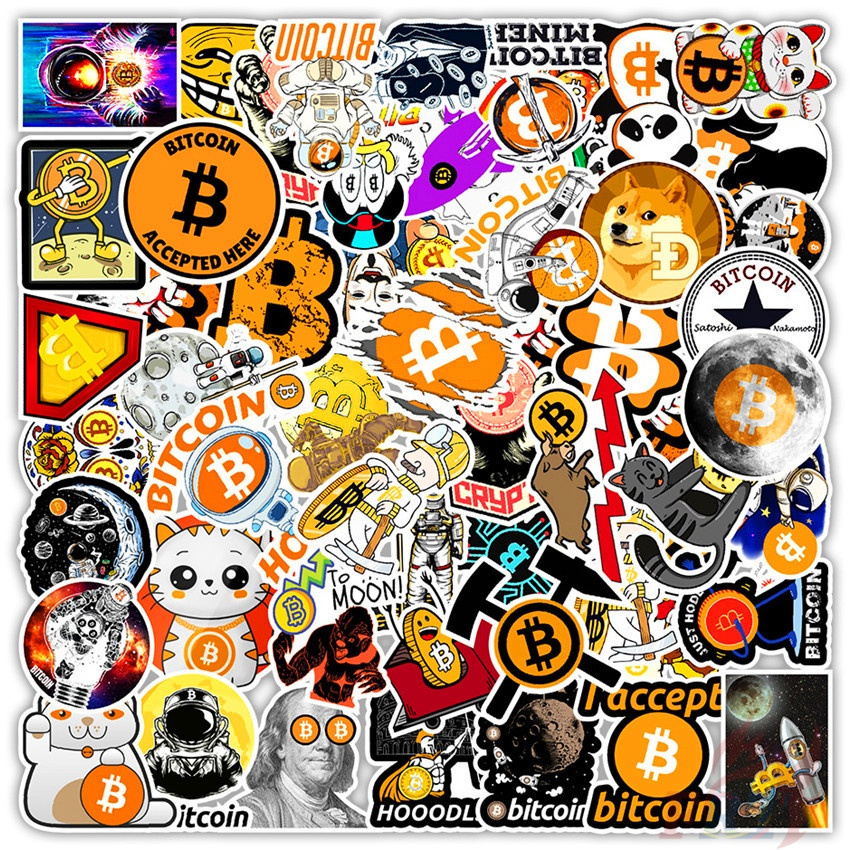 Bitcoin Series 03 สติ๊กเกอร์ 50Pcs/Set DIY Fashion Luggage Laptop Skateboard Decals Doodle สติ๊กเกอร์