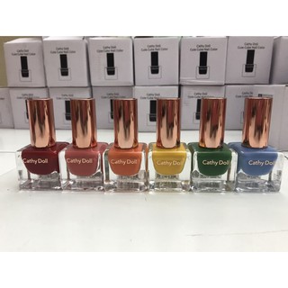 Cathy doll Cute cube nail color 12 ml x 6 ชิ้น คละสีจัดเซต สี colorful