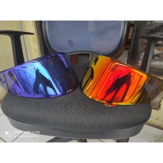 สติกเกอร์ ลายโบนัส Visor Flat Kyt Tt Cors อิริเดียม สีแดง สีฟ้า