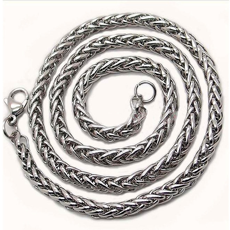 Hnsp 316l Stainless Steel Chain Necklace For Men 3mm4mm5mm6mm Width Male Jewelry Necklace 9917