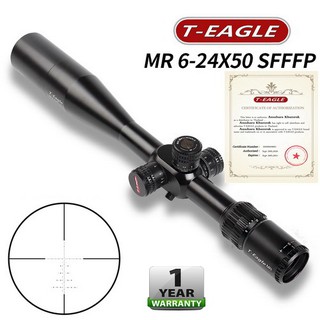 กล้องกันน้ำ กันกระแทก T-EAGLE MR 6-24X50SF FFP SCOPE เส้นเล็งขยายตามซูม