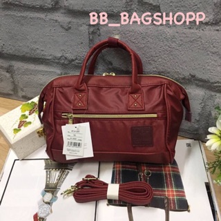 ANELLO NYLON 2 WAY MINI BOSTON BAG 2017  (outlet) สี wine