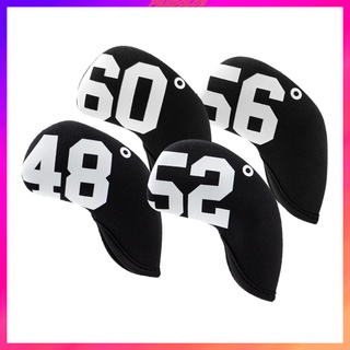 [BigSale] 4pcs Golf Iron Headcover Protector Head Cover with Degree Travel Wrap Guard