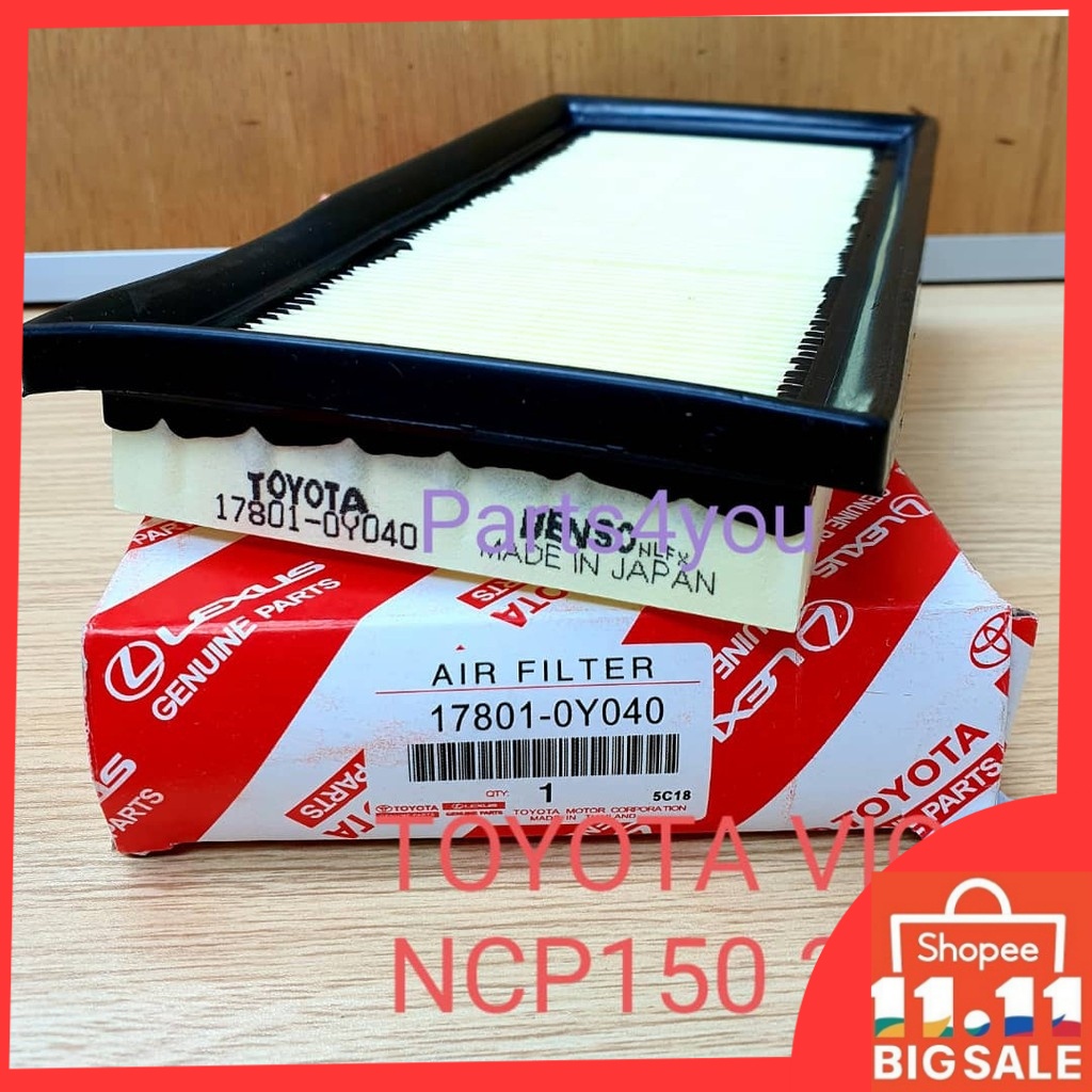 AIR FILTER ELEMENT TOYOTA VIOS NCP150 NCP151 (2013"-2019") , YARIS NSP151 2019" (17801-0Y040/ 17801-