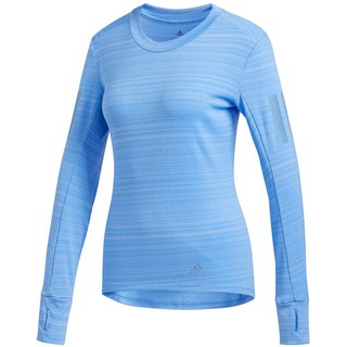 adidas Womens Rise Up N Run Long-Sleeve Top - real blue EI6298  เสื้อวิ่งผู้หญิง ไซส์ M