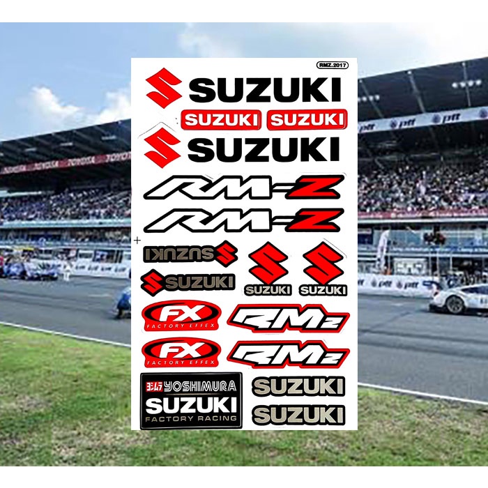สติกเกอร์ Suzuki (สีเทา)แต่งมอเตอร์ไซค์วิบากn บิ๊กไบค์ รถยนต์ สติกเกอร์ขายดี คุณภาพดีสติกเกอร์ขายดี แต่งซิ่งแต่งสวย