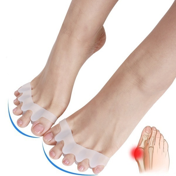 แผ่นซิลิโคนแยกนิ้วเท้าบรรเทาอาการปวด Valgus
