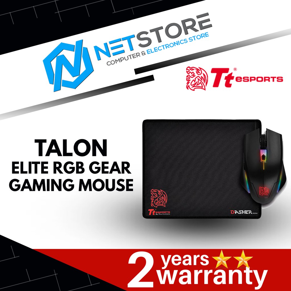 Thermaltake Tt eSPORTS Talon Elite RGB Gaming Gear Combo เมาส์และแผ่นรองเมาส์