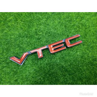 โลโก้ vtec  เหล้ก สีแดงขอบดำ