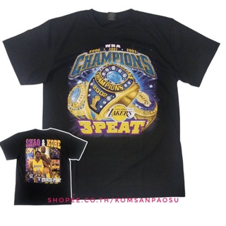 ผ้าฝ้าย 100%COTTONเสื้อยืด  kobe bryant la lakers basketball sizes-5xl