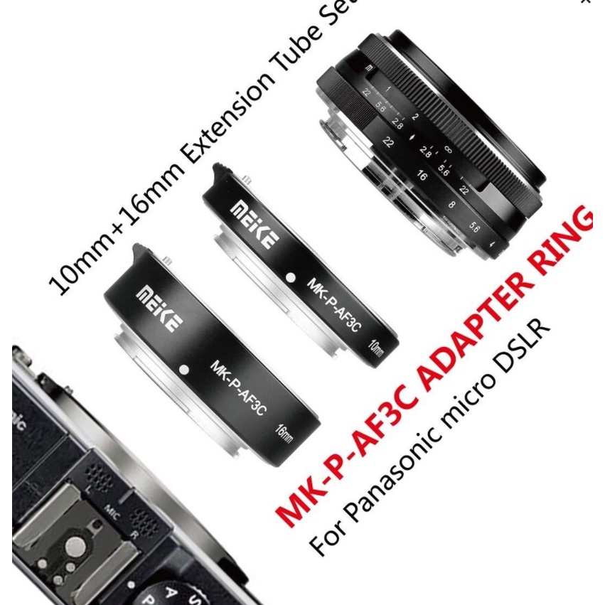 Accessoire Photo M4/3 Tube Extension Macro Meike Mk-p-af3b Pour