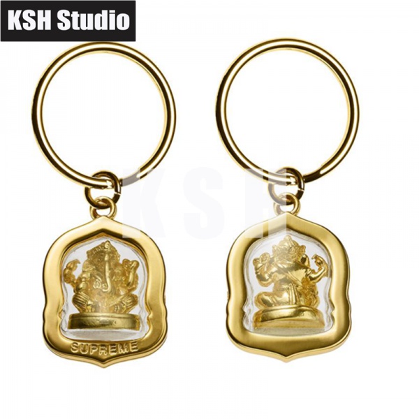 Supreme 18SS Ganesh Keychain พวงกุญแจจี้พระพุทธรูปช้าง