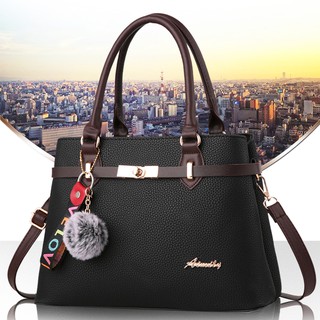 กระเป๋าสะพายข้าง กระเป๋าถือ กระเป๋าสะพายไหล่ Women Bag รุ่น LB-116 (สีดำ)