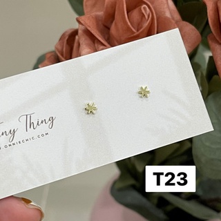 T23 Tiny Flora Thing ต่างหูเจาะมินิ (gold) (1 คู่/ 2 ชิ้น)