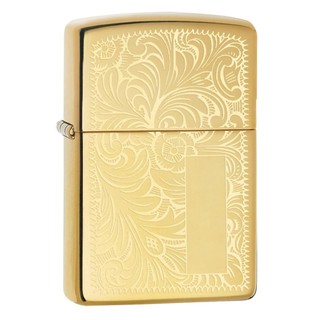 Zippo ไฟแช็กรุ่น 352B Venetian High Polish Brass ของแท้ รับประกันตลอดชีวิต นำเข้าและจำหน่ายโดยตัวแทนจำหน่าย