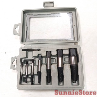 ชุดถอนน็อตเกลียวซ้าย 8 ชิ้น สกรูถอนก๊อกน้ำ ถอนน็อตขาด Screw Extractor Set 8 PCS