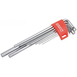 ประแจหกเหลี่ยมตัวแอล 9 ตัวยาว มิล ASAHI AYS0910 hex key set อาซาฮี