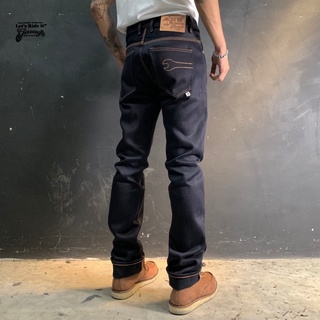 GRB009 กางเกงยีนส์ขายาว ผ้าดิบ 24oz Selvedge ริมMens 24OZ Selvedge Denim (Gasoline &amp; Garage)ปั๊มน้ำมันแก๊สโซลีน (GRB18)