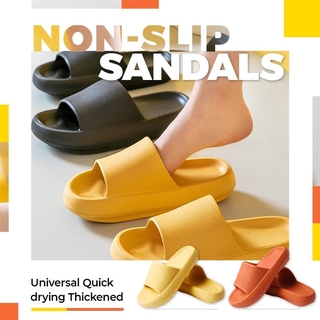 Summer Men Women Universal Quick-drying Thickened Non-slip Sandals Thick Sole House Slippers Bathroom Footwear Beach Sandal Slipper