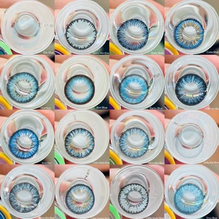 BLUE (3) 🦋 มินิ สีฟ้า mini บิ๊กอาย Bigeyes Contact Lens คอนแทคเลนส์ แฟชั่น Lava Spanish sunny elio mini มินิ Sale