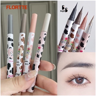 【ของแท้】FLORTTE อายไลเนอร์ชนิดน้ำ ปากกาไหมโกหก ว้าว อายไลน์เนอร์เนียนมาก ดินสอเขียนคิ้ว ชุดนม อายไลเนอร์ที่ดีมาก กันน้ำและกันเหงื่อได้ยาวนาน ไม่มีรอยเปื้อน