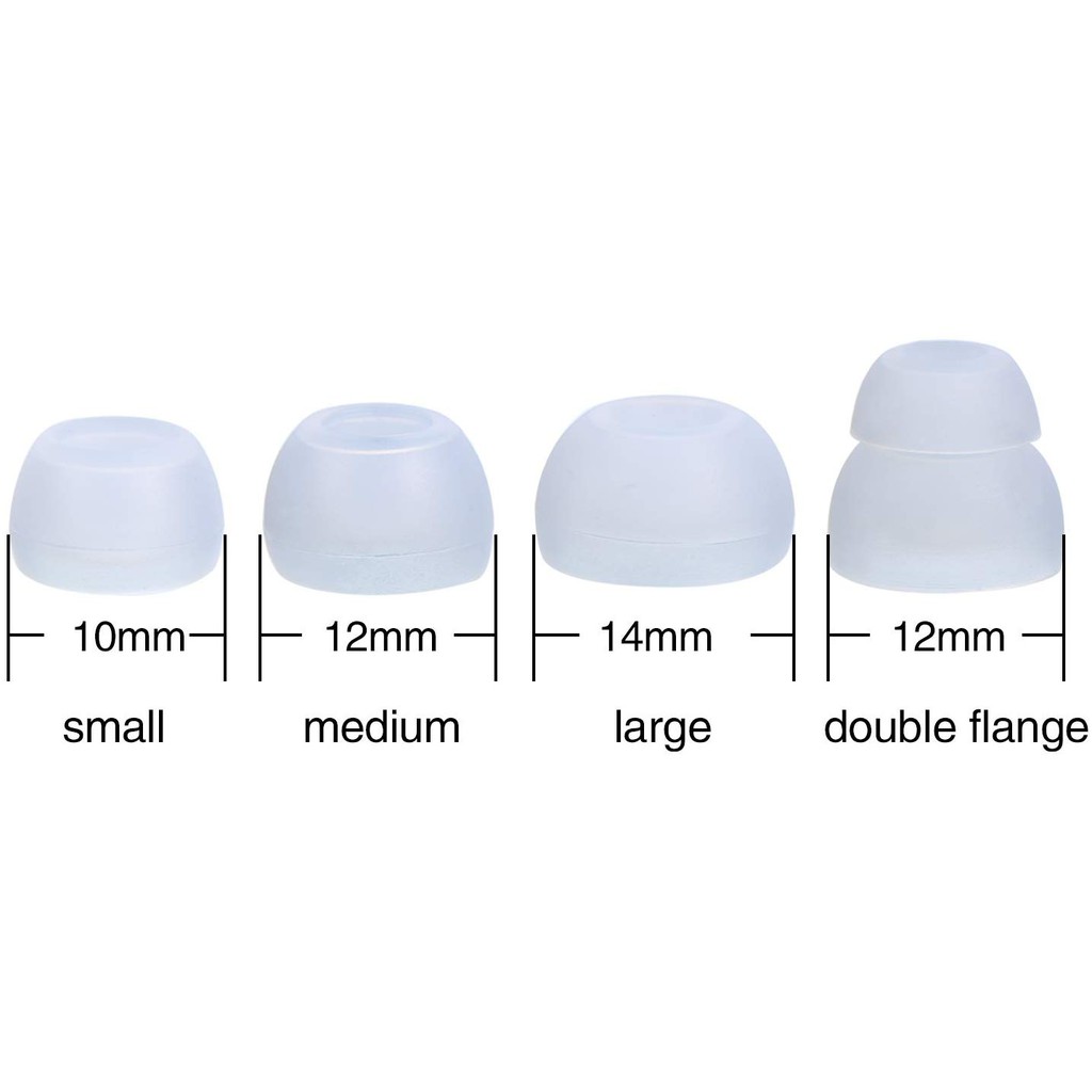 เปลี่ยนหูฟังซิลิโคน Eartips แผ่นรองหูฟังสําหรับหูฟัง Skullcandy สีดําและใส 8 คู่