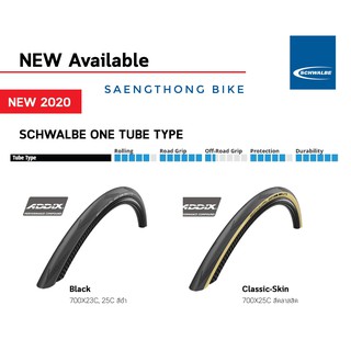 ยางเสือหมอบ Schwalbe ONE  โฉมใหม่ สีดำ และ สีคลาสสิค