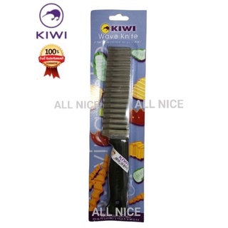 KIWI แท้💯​ มีดหั่นลาย ด้ามพลาสติกสีดำ 5 นิ้ว มีดหยัก มีดกีวี Wave Knife