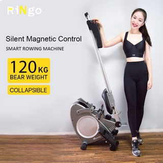 ROWER MACHINE เครื่องพายอัจฉริยะ เครื่องพายแบบปิดเสียง 8 ส่วน อุปกรณ์ออกกำลังกายในร่ม ปรับความต้านทานได้ ล้อถ่วงหนัก 7กก