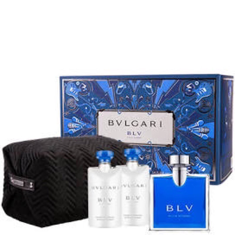 เซ็ทของขัวญน้ำหอม+โลชั่นน้ำหอมสำหรับผู้ชาย Bvlgari BLV Pour Homme EDT Gift Set