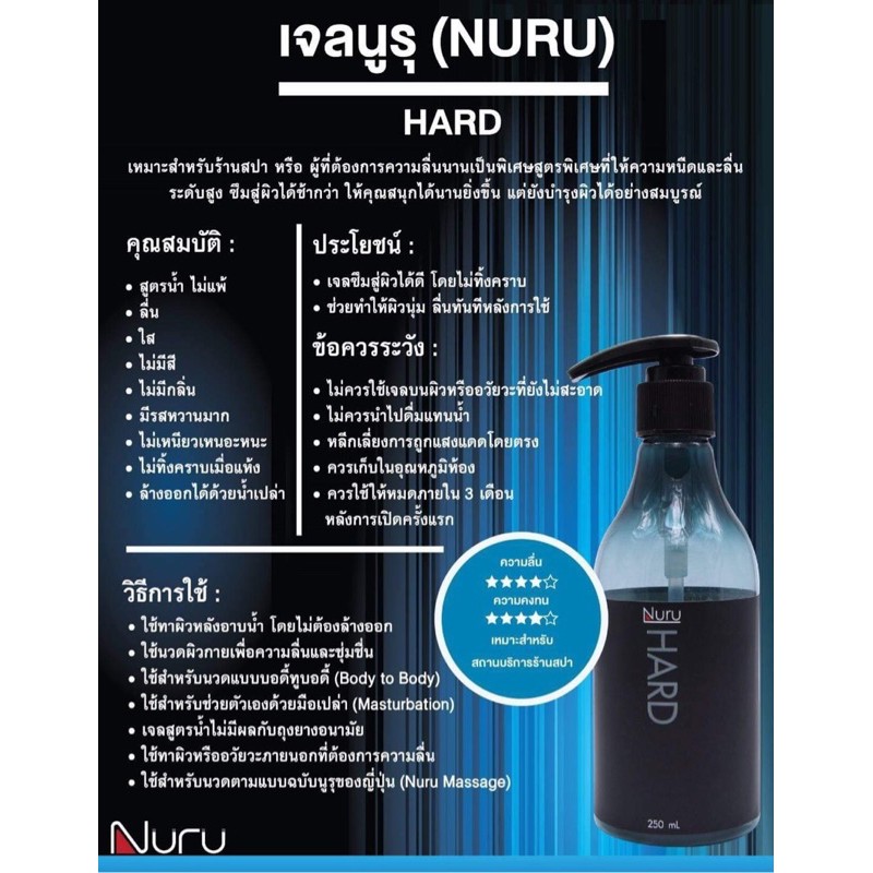 Nuru gel Hard 250ml.