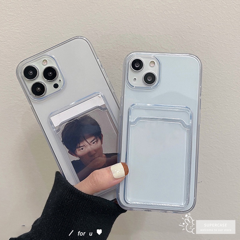 เคสโทรศัพท์มือถือแบบนิ่ม TPU ใส พร้อมช่องใส่บัตร สําหรับ Infinix Note 12 VIP Hot 12i 12 Play Note 11 G88 Smart 6 HD Zero X Neo Pro