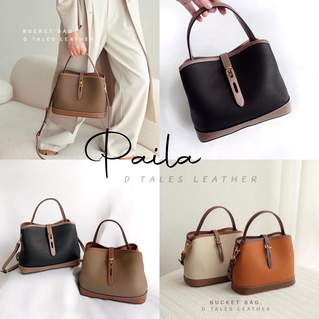 D TALES Paila Luxury Bag กระเป๋าหนังวัว นุ่มเด้ง เรียบหรู แมทช์ง่าย จุ ...