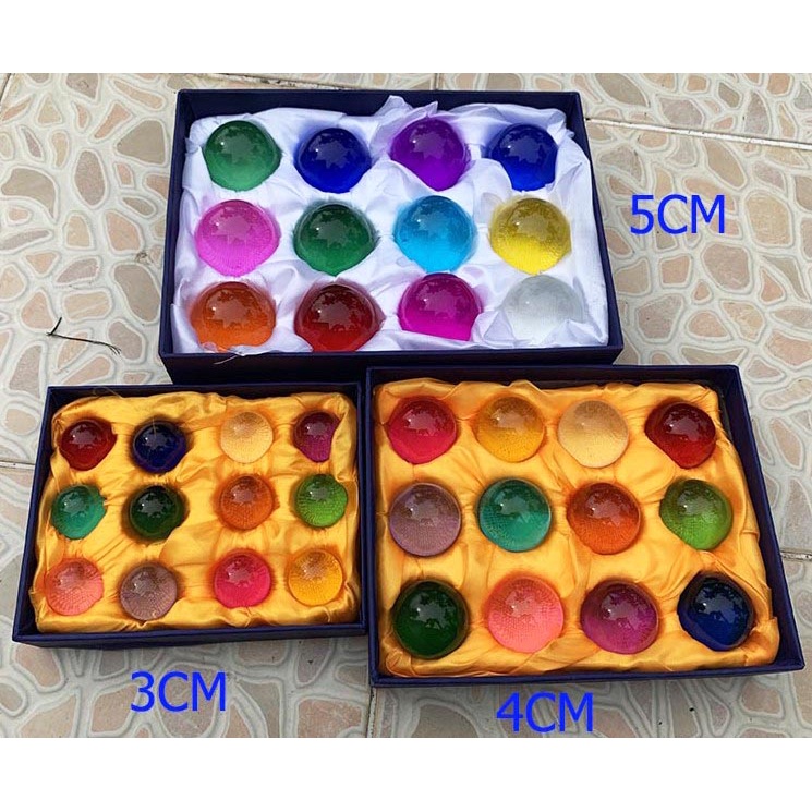 #ลูกแก้ว #พญานาค  (ราคาชุด12)3,4,5cm คริสตัลใส เสริมดวง ปรับฮวงจุ้ย **ไม่มีขาตั้ง** #ลูกแก้วคริสตัล