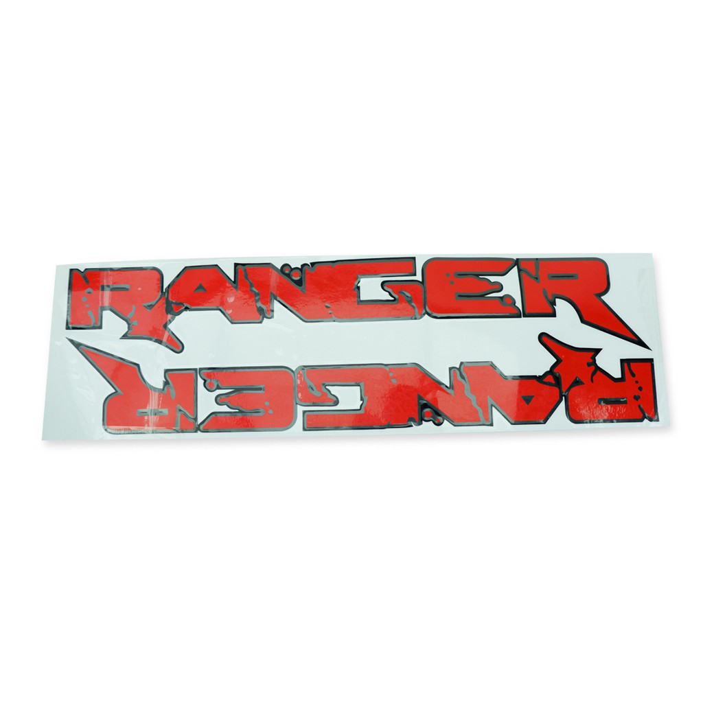 สติ๊กเกอร์ Sticker "RANGER" ติดข้าง ซ้าย+ขวา ฟอร์ด แรนเจอร์ สีแดง สำหรับ Ford Ranger ปี 2012-2018