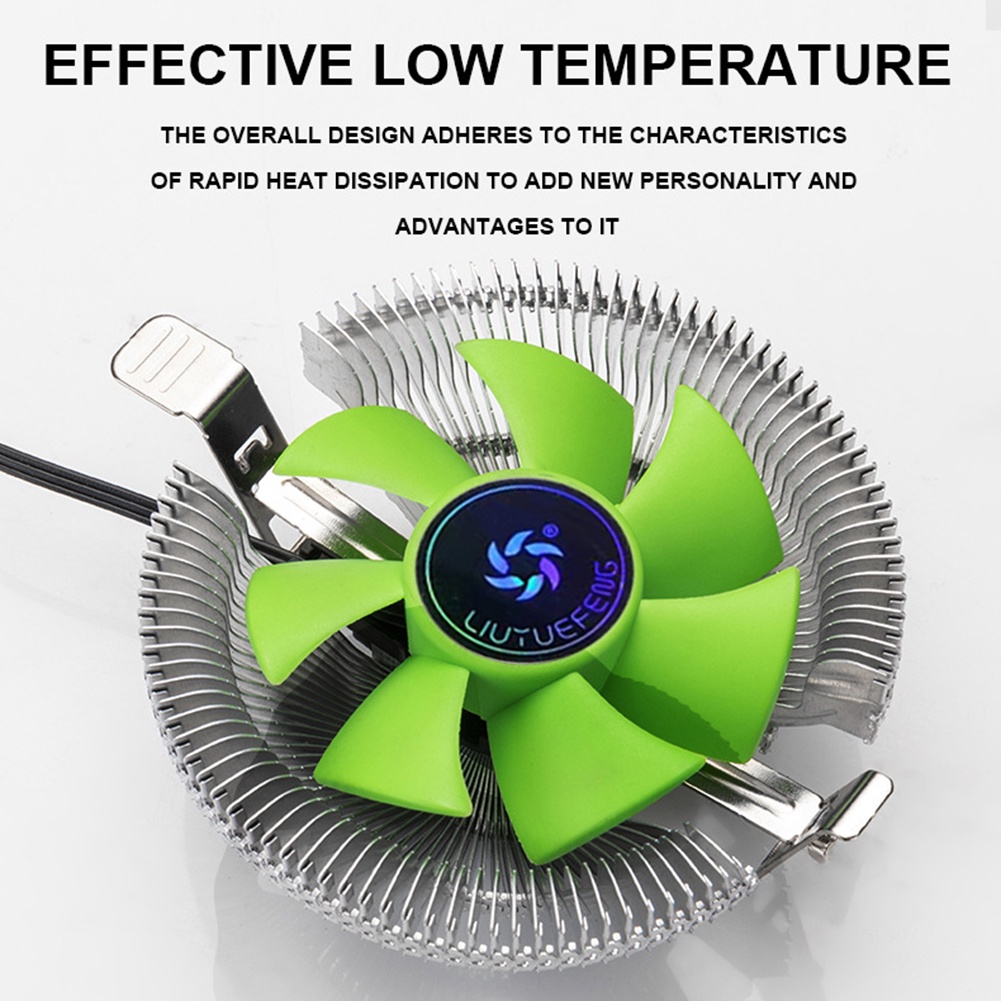 CPU Cooler 3 Pin 1800RPM Quiet PC Radiator Cooling Fan for Intel AMD ...