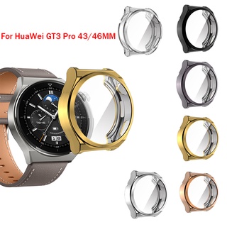 Tpu นิ่ม หน้าจอ กระจก ป้องกัน เคส สําหรับ Huawei Watch GT 3 Pro 46 มม. / 43 มม. ป้องกันหน้าจอ เคสกันกระแทก นาฬิกา อุปกรณ์เสริม