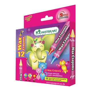 มาสเตอร์อาร์ต สีเทียนจัมโบ้ 12 สี x 3 กล่อง101342Master Art Wax Crayon Jumbo Size 12 Colors x 3 Boxes