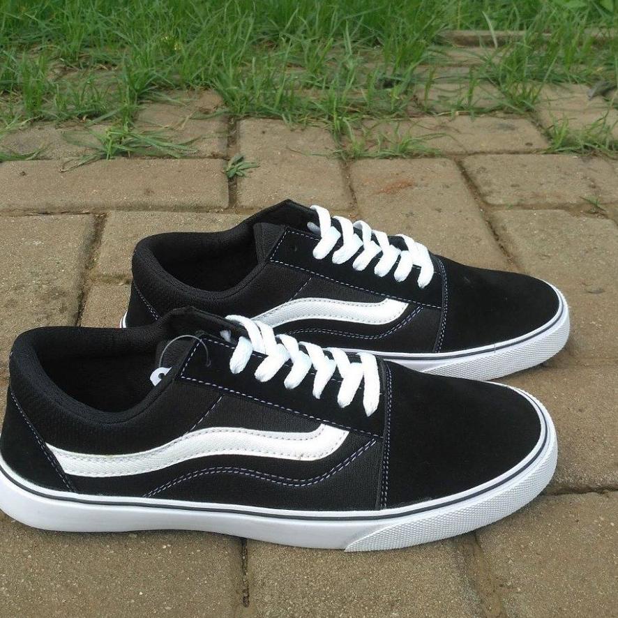 Putih HITAM Vans Old Skool Classic Black White Shoes More Without Box