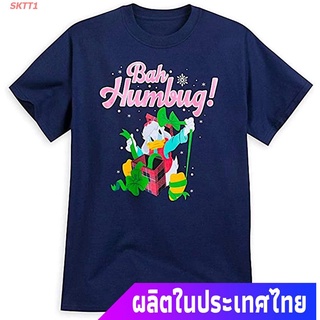 เสื้อยืดผู้ชายและผู้หญิง Disney Adult Shirt - Christmas Holiday 2018 - Donald Duck Bah Humbug Sports T-shirt~[W 80