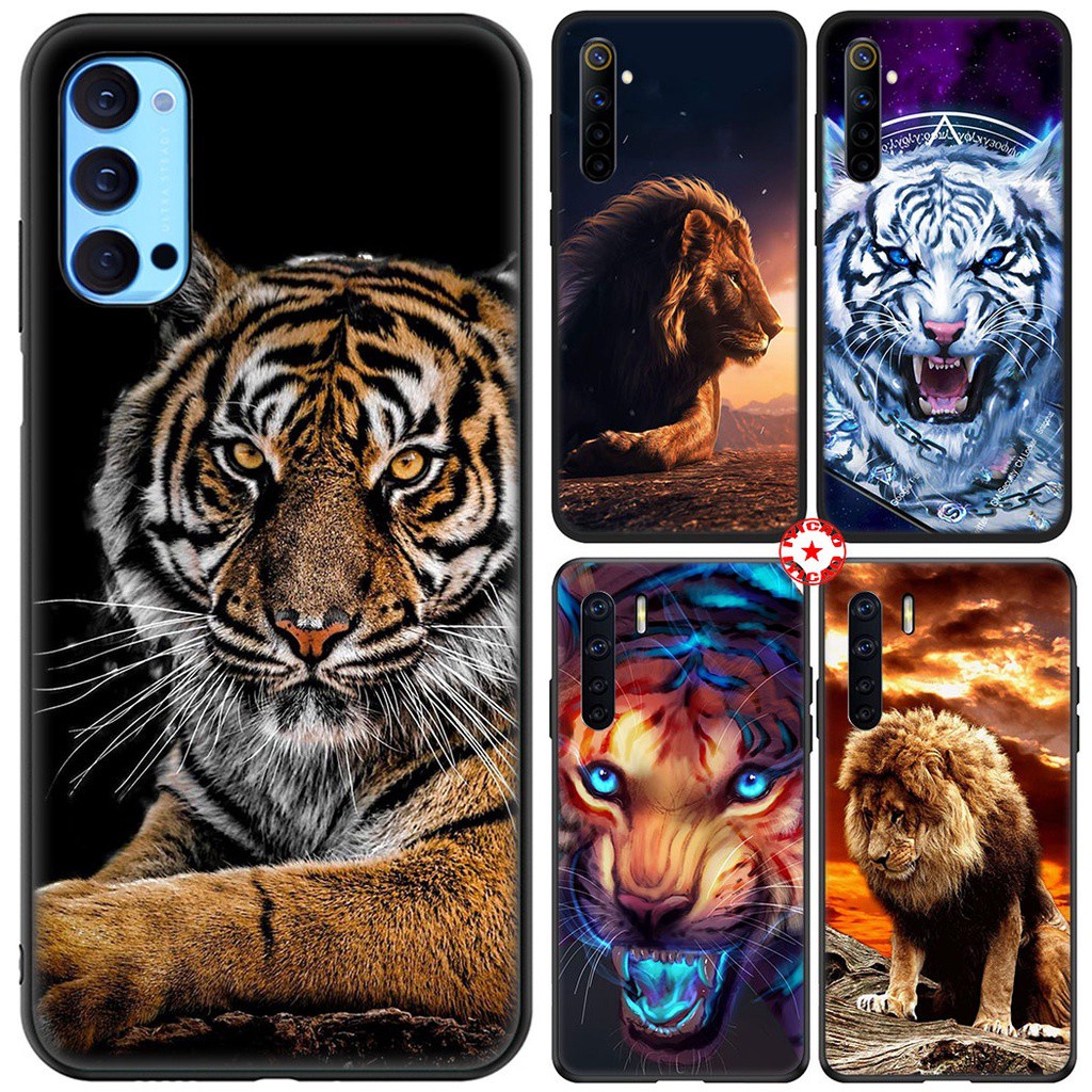 เคสโทรศัพท์มือถือลายเสือสิงโตสําหรับ Oppo A93 A92S A92 A91 A72 A54 A53 A52 A32 A31 A8 A15 A15S F15