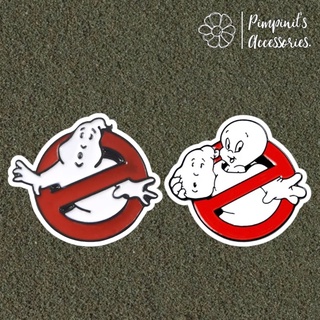 🇹🇭 พร้อมส่ง : เข็มกลัดเซ็ทผีน้อยสีขาว บริษัทจำจัดผี | White Ghost ( Ghostbusters Movie ) Enamel Brooch Pin Set