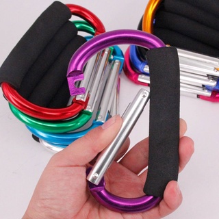 [Biho] Ultra Big Size Carabiner Large D Button Sponge Handle Buckle D-Ring Shape Aluminum Alloy Sponge Shopping Hook