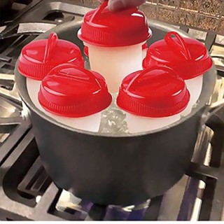 silicone egg boil ซิลิโคนต้มไข่มหัศจรรย์ แม่พิมพ์ไข่ต้ม ที่แยกไข่ขาว อุปกรณ์อเนกประสงค์สำหรับไม่ต้องปลอกเปลือกไข่T0233